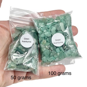 Small Green Aventurine Gemstone Chips, 50 Grams, 100 Grams, or 1 Pound, Holiday Gift Mothers Day image 9