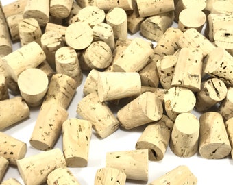 Sale 10 Tapered Corks, Natural Cork Stoppers, Small Corks, Wine Corks, Champagne Corks, Crafting Corks, Small Corks