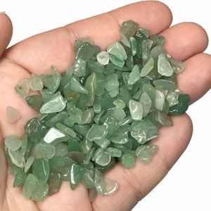 Small Green Aventurine Gemstone Chips, 50 Grams, 100 Grams, or 1 Pound, Holiday Gift Mothers Day image 3