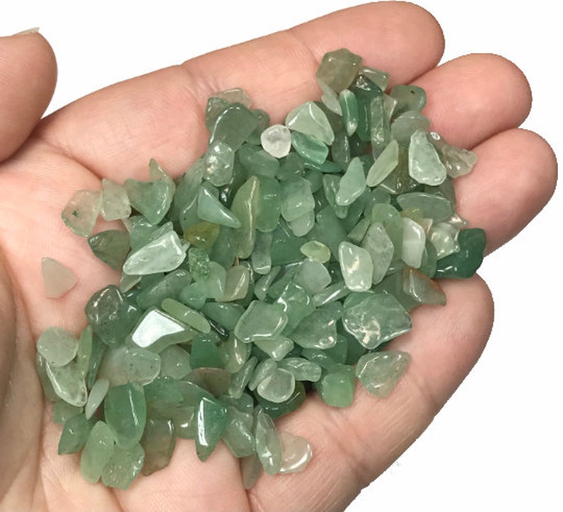 Small Green Aventurine Gemstone Chips, 50 Grams, 100 Grams, or 1 Pound, Holiday Gift Mothers Day image 3