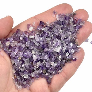 Amethyst Gemstone Chips 50 grams, 100 Grams or 1 Pound, Purple and Clear Crystal Pieces, Holiday Gift Mothers Day Bild 4