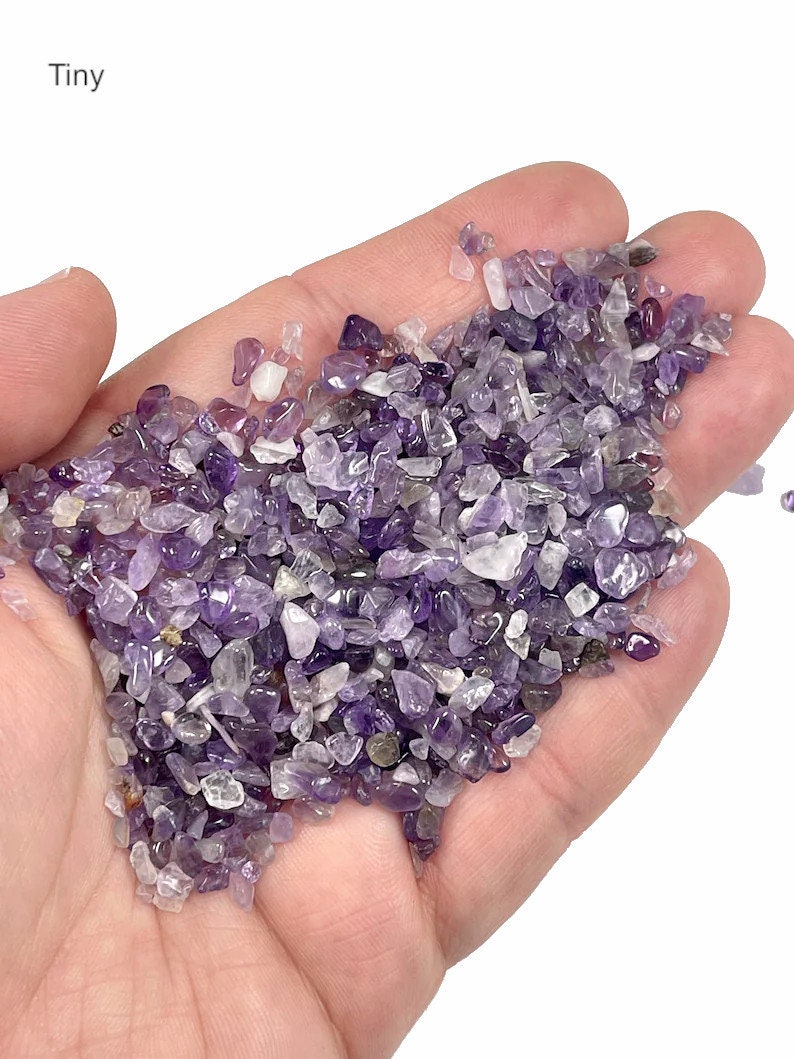 Amethyst Gemstone Chips 50 grams, 100 Grams or 1 Pound, Purple and Clear Crystal Pieces, Holiday Gift Mothers Day Bild 4