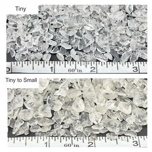 Clear Quartz Chips, Undrilled, 50 Grams, 100 Grams, or 1 Pound, Crystal Gravel, Holiday Gift Mothers Day image 2