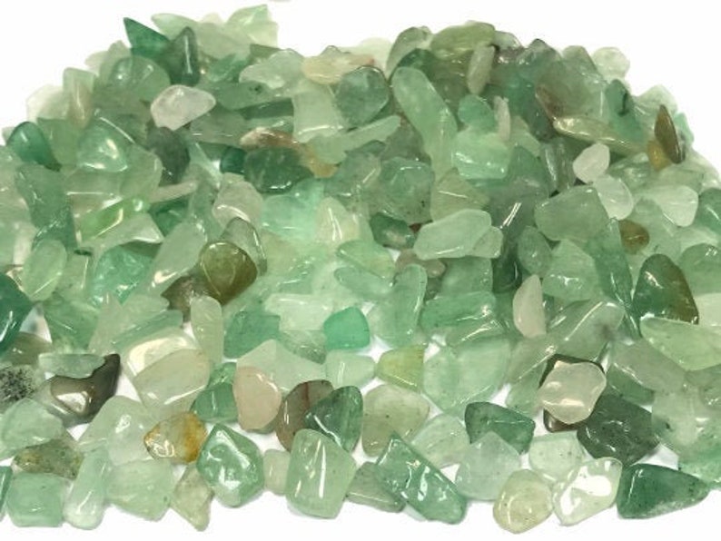 Small Green Aventurine Gemstone Chips, 50 Grams, 100 Grams, or 1 Pound, Holiday Gift Mothers Day image 1
