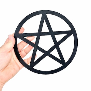 Pentacle Decoration, Inverted Pentagram Altar Tile, 3D Printed Wiccan Décor Gift,