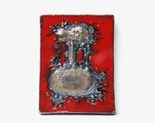 Mid-century Belgium Amphora stylised abstract pottery wall plaque tile