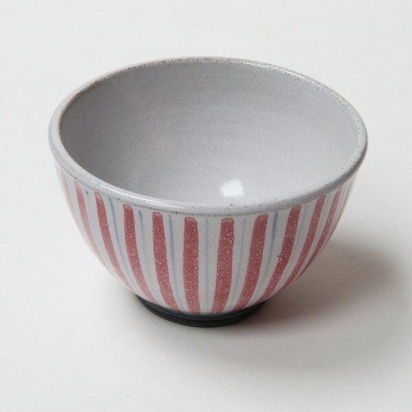 Mid-century Rye pottery striped bowl.