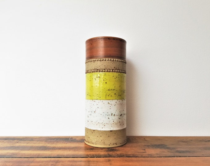 Vintage Denby Stoneware 'potters Wheel' Yellow Striped Etsy