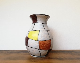 Vintage West-Duitse Ilkra Keramik 'Capri' vaas 10A