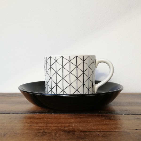 Mid-century Swedish Rorstrand 'Venezia' cup and saucer by Hertha Bengtson