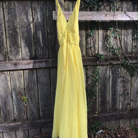 Miss Elliette Vintage Yellow White Polka Dot Halte