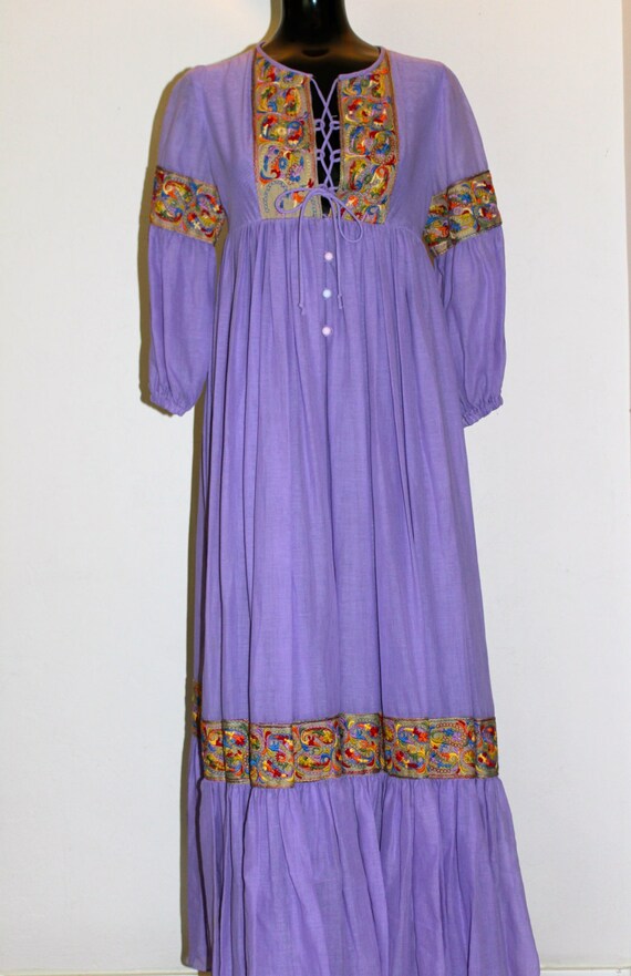 embroidered hippie dress