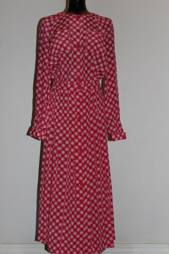vintage halston III pink geometric pleated dress h