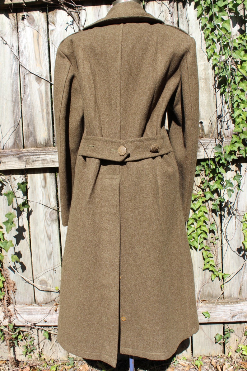 Vintage WWII military wool coat/wool military peacoat/long Etsy