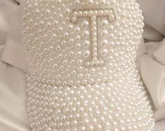 Perlen-Panel + Krempe verzierte Trucker-Hut