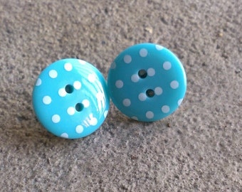 Polka Dot Button Post Earrings