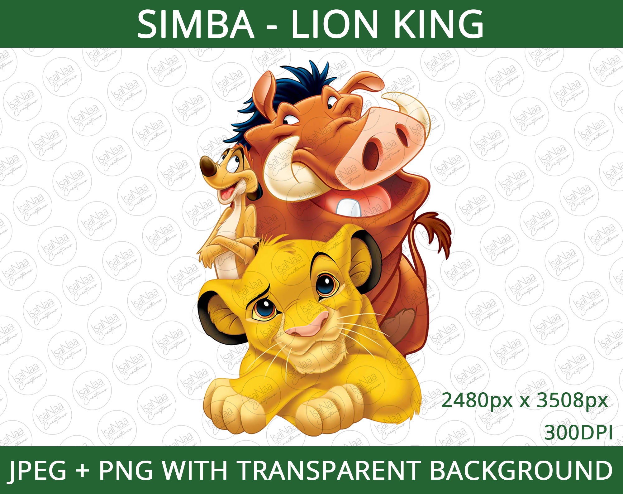 Roi Lion Simba Timon Pumba JPEG PNG File Fichier With - Etsy Canada
