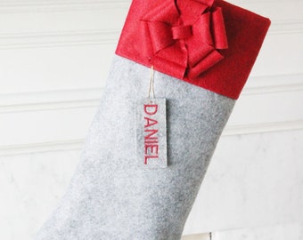 Personalized Christmas Stocking - Handmade Felt Wool Christmas Stockings - Best Holiday Gifts - Stocking for Him - Holiday Gifts for Him