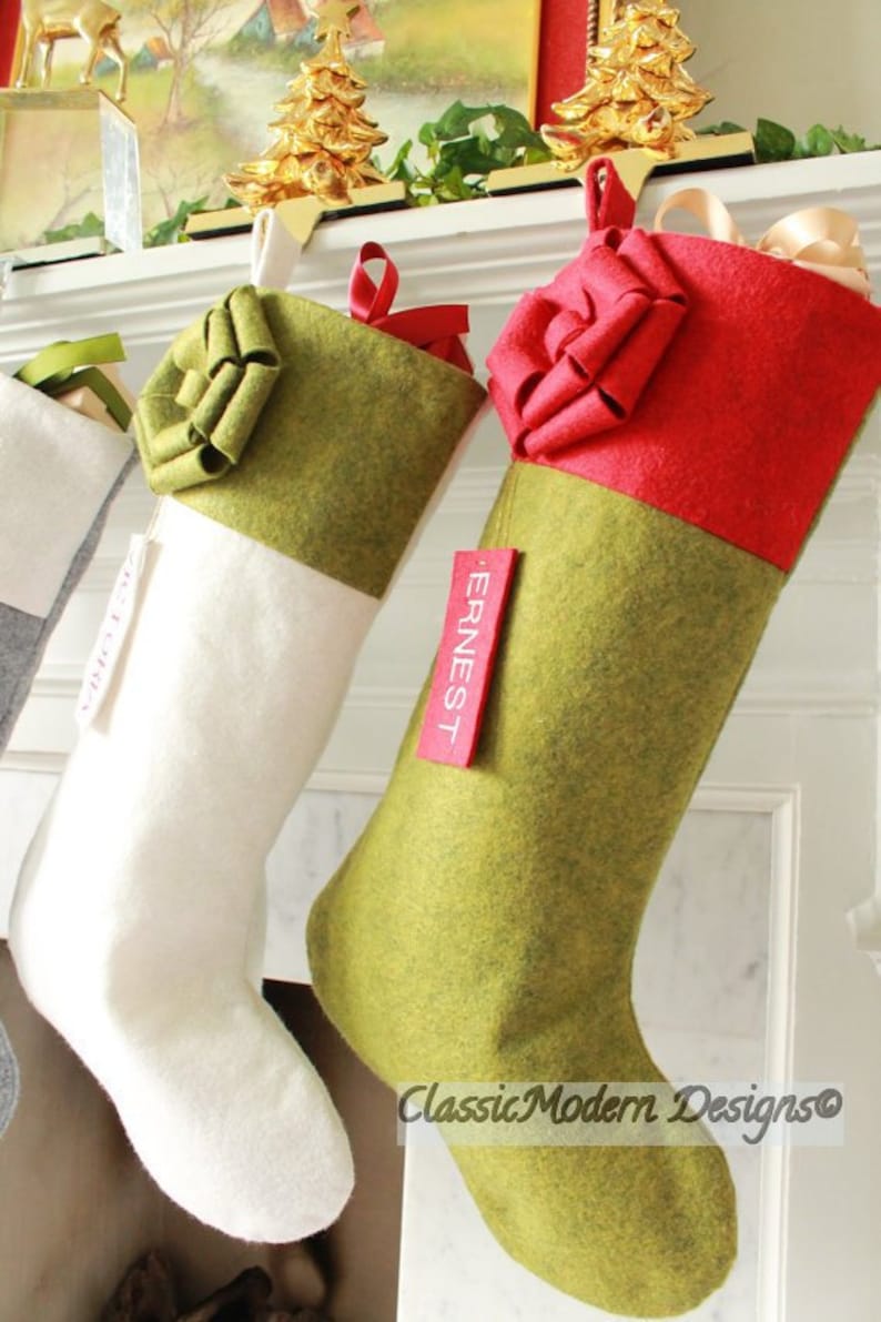 CHRISTMAS STOCKINGS Personalized Christmas Stockings Wool | Etsy