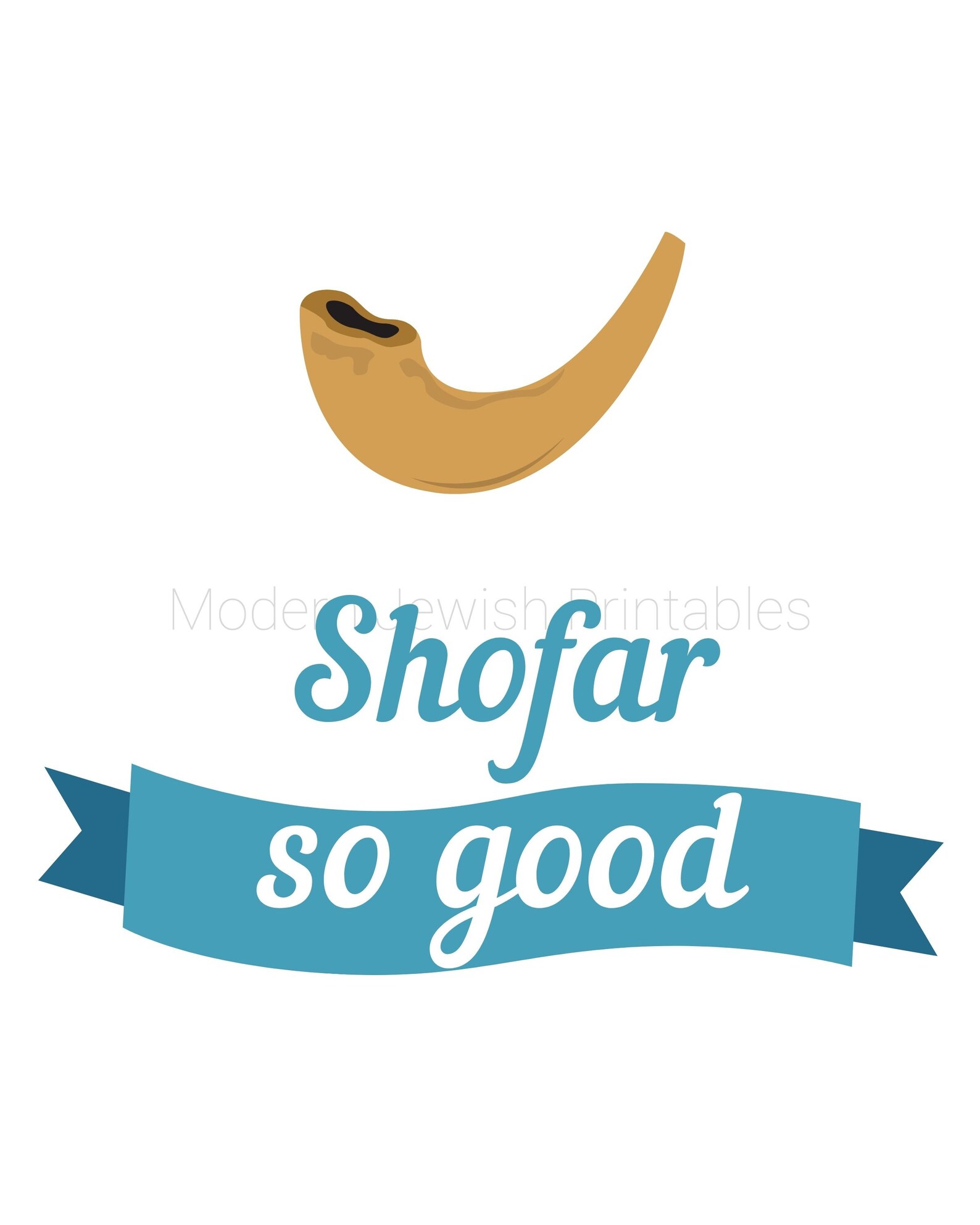 Shofar so Good Jewish Holiday Pun Humor Printable Art Etsy