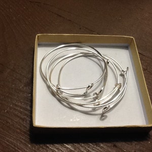 Wholesale Expandable Bracelets W/out Charms-Sold as a Set of 12-Silvertones image 1