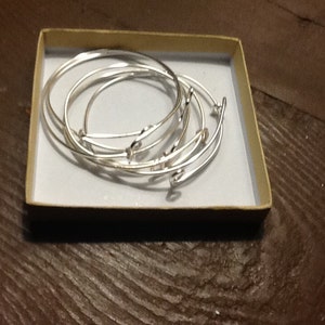 Wholesale Expandable Bracelets W/out Charms-Sold as a Set of 12-Silvertones image 2