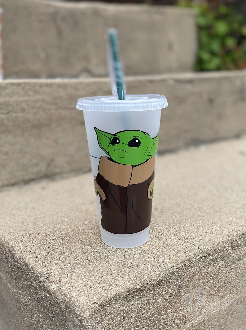 Baby Yoda the Child Starbucks Cold Cup Etsy