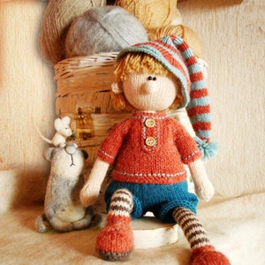 Knitting pattern doll boy Martin the House Elf image 4