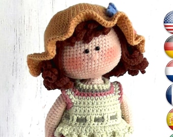 Amigurumi crochet doll pattern PDF for toy making Dorothy the Lovely Girl l