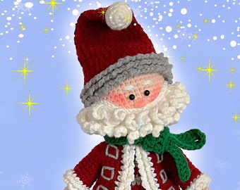 Christmas crochet pattern dolls Santa Claus / gnome / elf  Mr. & Mrs. Santa and Their Family Christmas Tree