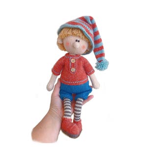 Toy Elf knitting pattern Knitted Doll Boy Pattern PDF Knitted Elf pattern Doll making Knitting for children Martin the House Elf image 1