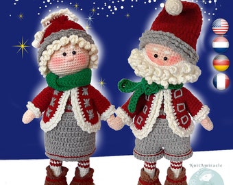 Amigurumi pattern crochet Christmas dolls Mr. & Mrs. Santa and Their Family Christmas Tree