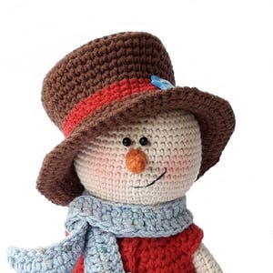 Crochet pattern Amigurumi Snowman with Christmas tree DIY Christmas toy decor Kevin the Snowman image 5