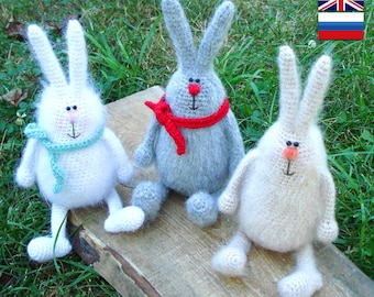 Crochet pattern amigurumi Easter bunny Toy Rabbit pattern Amigurumi animal Phil the Cheerful Bunny