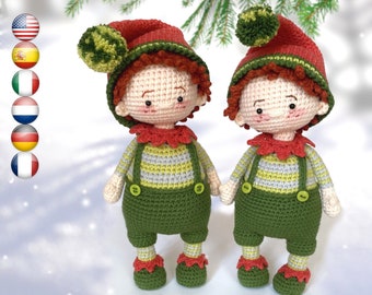 Amigurumi Christmas doll pattern Matthew the Christmas Elf / Gnome - Christmas Ball Series