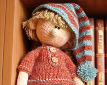 Knitting pattern doll boy Martin the House Elf