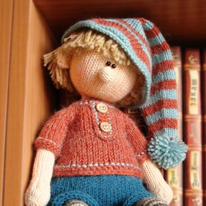 Knitting pattern doll boy Martin the House Elf image 1