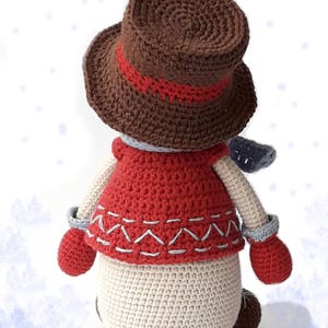 Crochet pattern Amigurumi Snowman with Christmas tree DIY Christmas toy decor Kevin the Snowman image 7