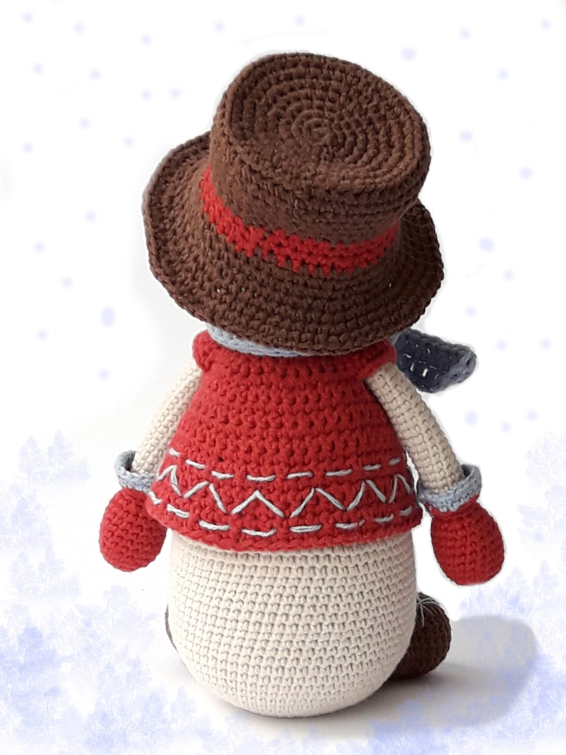 Crochet pattern Amigurumi Snowman with Christmas tree DIY Christmas toy decor Kevin the Snowman image 7