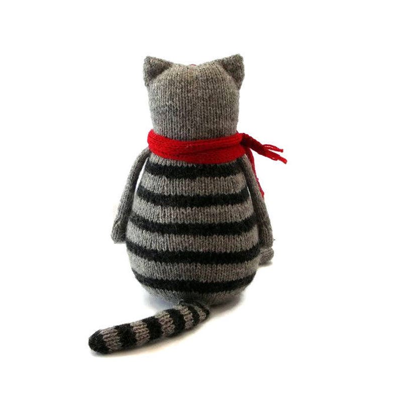 Knitting pattern Cat PDF Knitted animal pattern Stuffed kitty making toy Pablo the Serious Cat image 5