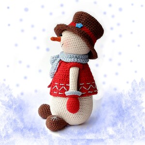 Crochet pattern Amigurumi Snowman with Christmas tree DIY Christmas toy decor Kevin the Snowman image 6
