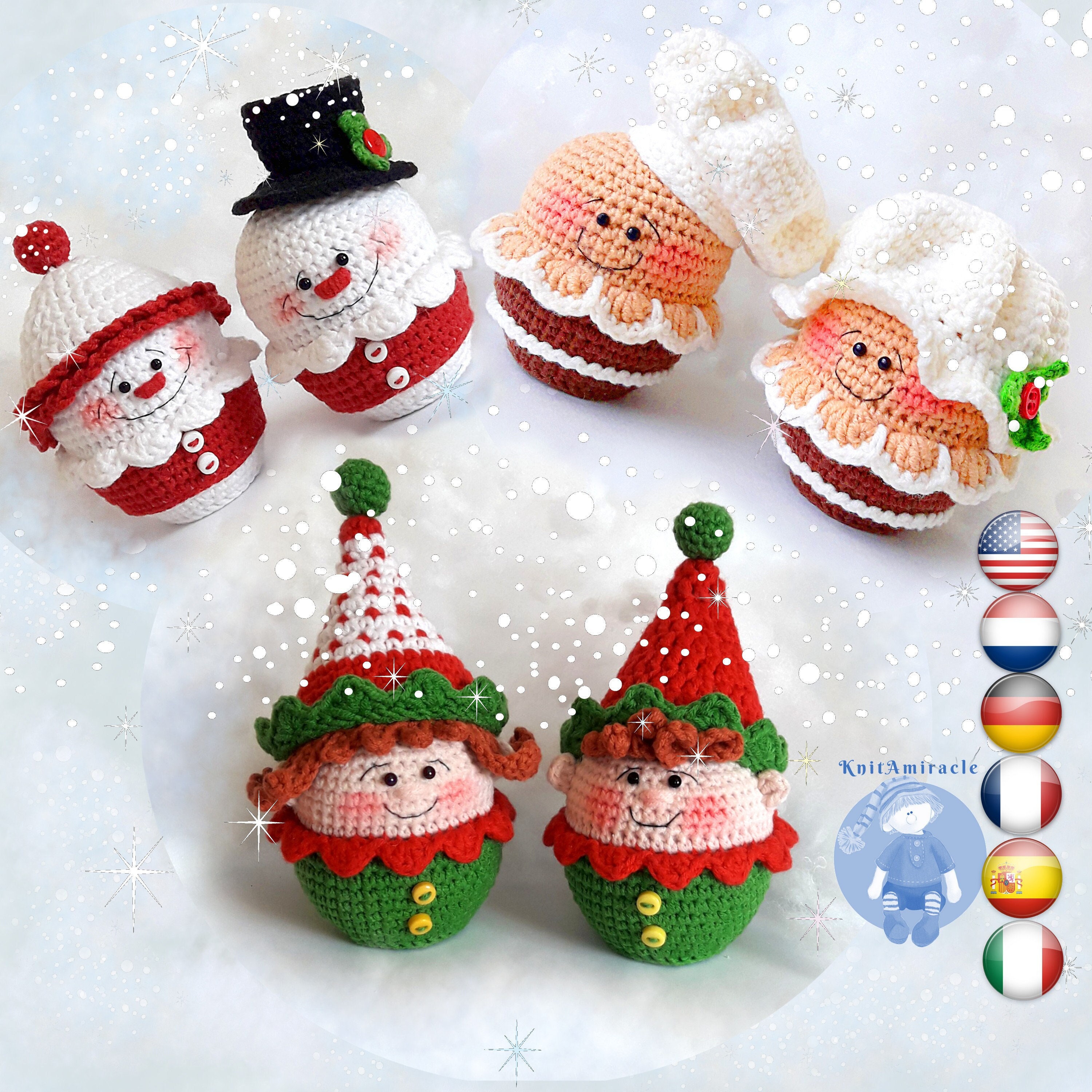 Новогодние игрушки крючком