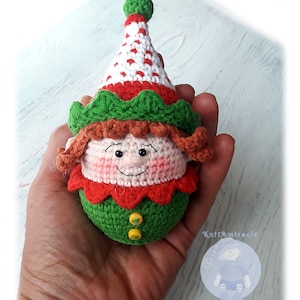 Crochet pattern Amigurumi Snowman Christmas Elf / Gnome Gingerbread Christmas Decorations ornament Set toys cupcakes image 6