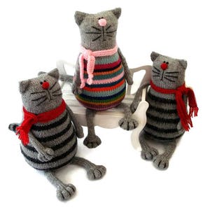 Knitting pattern Cat PDF Knitted animal pattern Stuffed kitty making toy Pablo the Serious Cat image 6