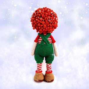 Crochet Amigurumi doll pattern Christmas Elf / Gnome Tutorial PDF for toy making Johnny, the Christmas Elf image 6