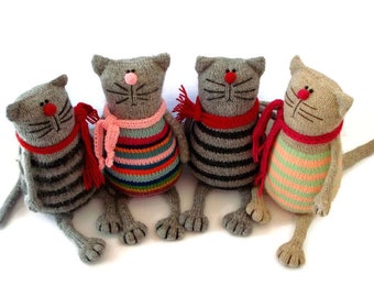 Knitting pattern cat / knitted kitty / Pablo the Serious Cat