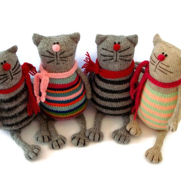 Strickanleitung Katze / gestricktes Kätzchen / Pablo die ernste Katze