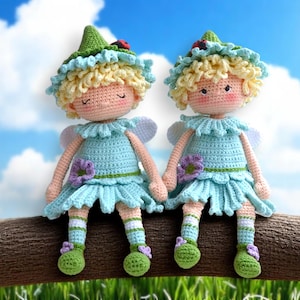 Crochet Pattern Flower Fairy Doll – Amigurumi Toy PDF – Spring Fairy Decoration – Easy Crochet Tutorial – Gift for Girl