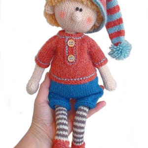 Toy Elf knitting pattern Knitted Doll Boy Pattern PDF Knitted Elf pattern Doll making Knitting for children Martin the House Elf image 6