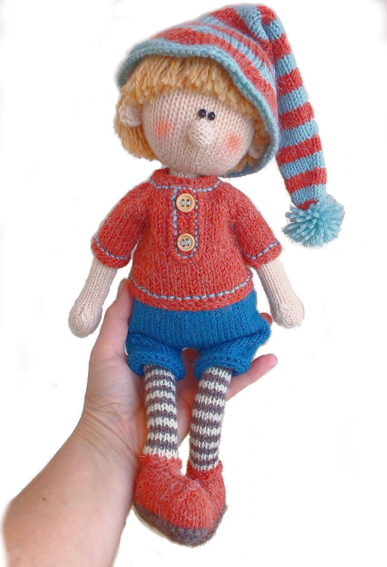 Toy Elf knitting pattern Knitted Doll Boy Pattern PDF Knitted Elf pattern Doll making Knitting for children Martin the House Elf image 6